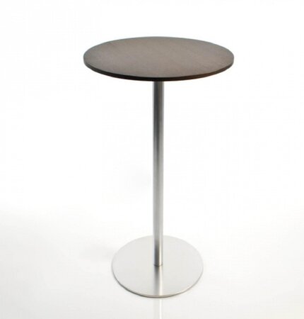 Lapalma Brio Fix 110 Tisch - Ø 60 cm - Eiche Dunkel Nussbaum Gebeizt - Edelstahl