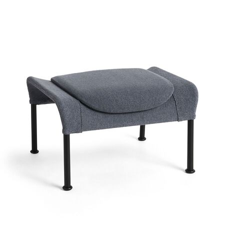 HAY Hay O2 Ottoman Filzgleiter, Stahl pulverbeschichtet schwarz, Lift - Soft Grey