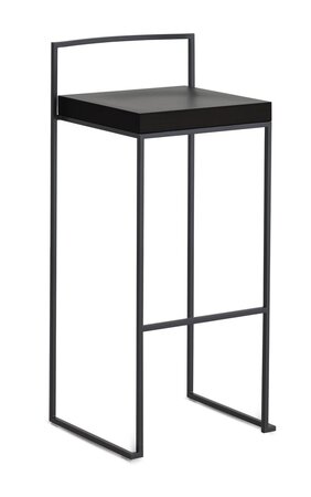 Lapalma Cubo Hocker 75 - Schwarz Lackiert - Holz Schwarz Lackiert