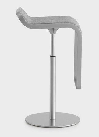 Lapalma Lem 55-67 Hocker / Barhocker - Matt Verchromt - Edelstahl