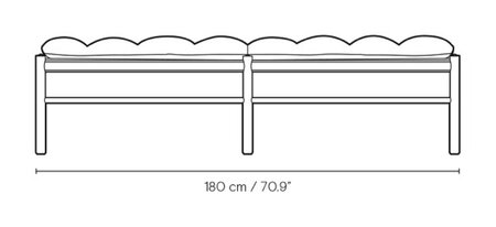 Carl Hansen & Søn OW150 Daybed mit Textilbezug