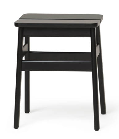 Form & Refine Angle Standard Hocker 45cm - Buche Schwarz Matt Lackiert