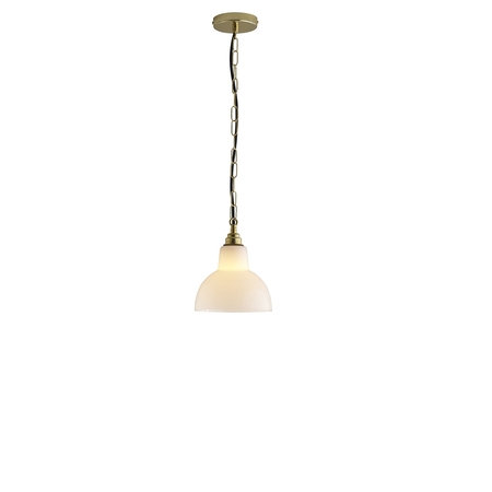 ORIGINAL BTC Glass York Pendant, Size 1 - Opal and Brass - Opal Glass