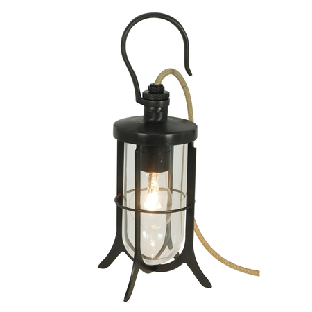 ORIGINAL BTC Ship's Hook Light - Clear Glass, Weathered Brass