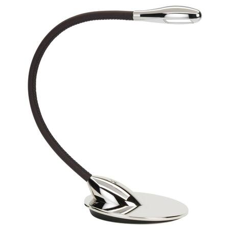 ORIGINAL BTC Cirrus Table Light - Polished Nickel, Chocolate Brown