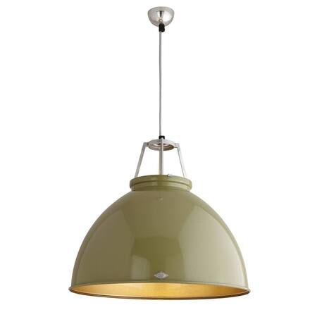 ORIGINAL BTC Titan Size 5 Pendant Light - Olive_Green_Bronze_Interior