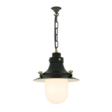 ORIGINAL BTC Ship's Small Decklight - Black, Opal Glass