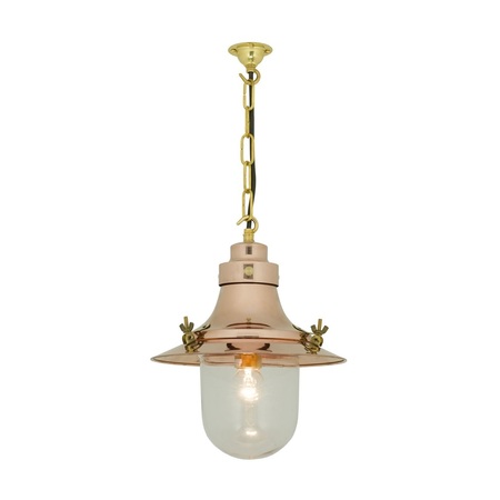 ORIGINAL BTC Ship's Small Decklight - Polished Copper, Clear Glass