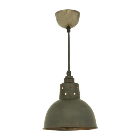 ORIGINAL BTC Spun Reflector with Cord Grip Lampholder - Weathered Copper