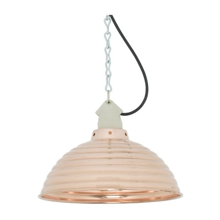 ORIGINAL BTC Spun Ripple with Suspension Lampholder - Polished Copper