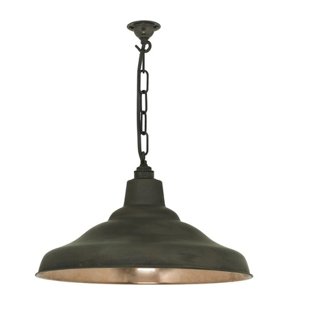 ORIGINAL BTC School Light - Weathered Copper, Polished Copper Interior