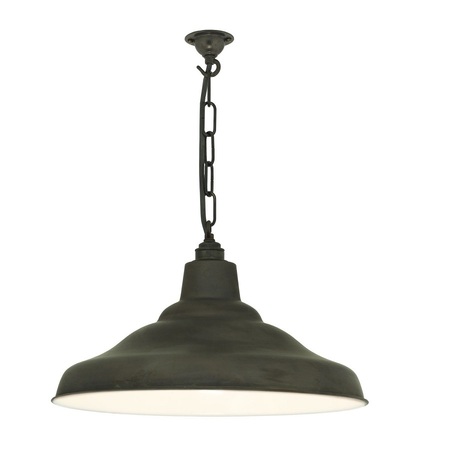 ORIGINAL BTC School Light - Weathered Copper, White Interior