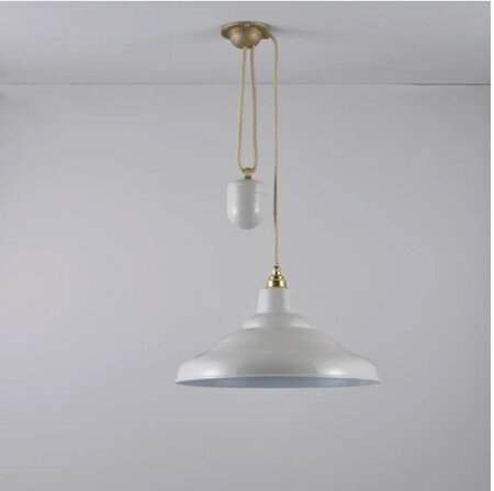 ORIGINAL BTC Rise & Fall School Light - Painted Putty Grey