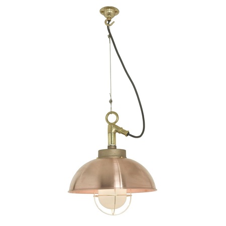 ORIGINAL BTC Shipyard Pendant Light - Copper, Frosted Glass