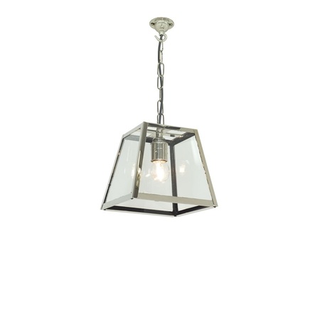 ORIGINAL BTC Quad Pendant Internally Glazed, Small, Clear - Satin nickel