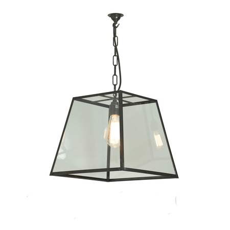 ORIGINAL BTC Quad Pendant Light, Internal Glass, Medium, Clear Glass - Weathered Brass
