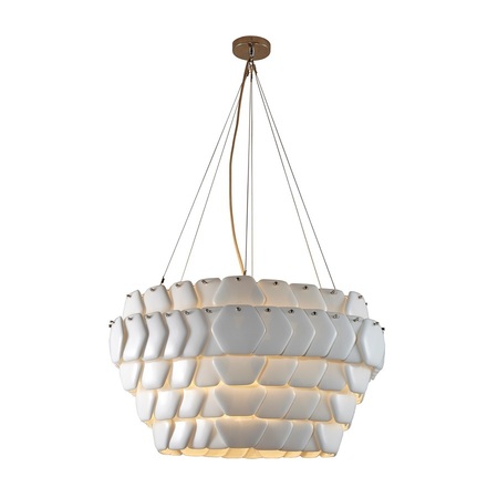 ORIGINAL BTC Cranton Hexagonal Pendant Light, Sand and Taupe Braided Cable