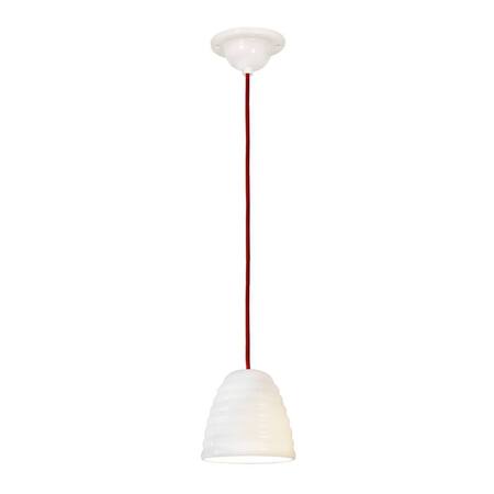 ORIGINAL BTC Hector Bibendum Size 1 Pendant Light - Natural white with red cable