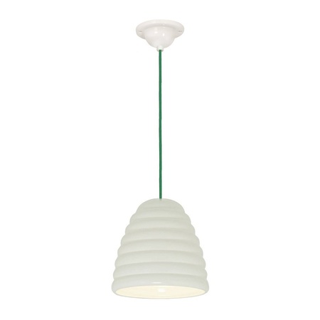 ORIGINAL BTC Hector Bibendum Size 2 Pendant Light - Natural White with Green Cable