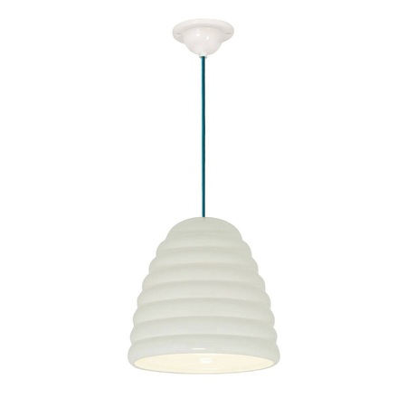 Natural White with Turquoise Blue Cable