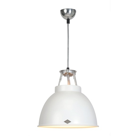 ORIGINAL BTC Titan Size 1 Pendant Light - Weiß mit weißer Innenausstattung 