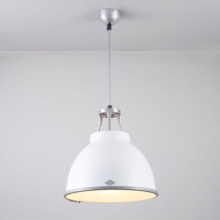 ORIGINAL BTC Titan Size 1 Pendant Light - Weiß mit geätztem Glas