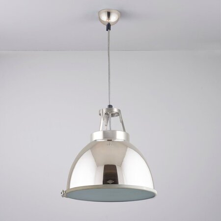 ORIGINAL BTC Titan Size 1 Pendant Light - Natürliches Aluminium mit geätztem Glas