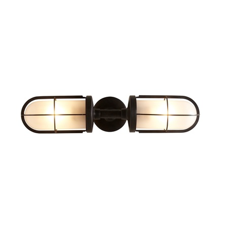 ORIGINAL BTC Weatherproof Ship's Double Well Glass - Weathered Brass, Frosted Glass