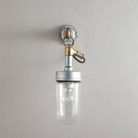 ORIGINAL BTC Well Glass Wall Light, Galvanised