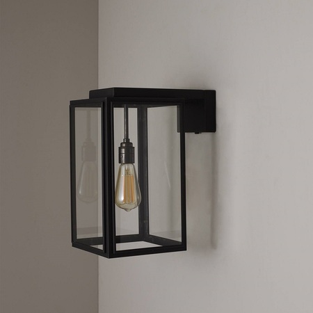 ORIGINAL BTC Small Portico Wall Light Weathered Brass, Clear Glass