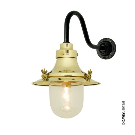 ORIGINAL BTC Ship's Small Decklight, Wall Light - Polished Brass Clear