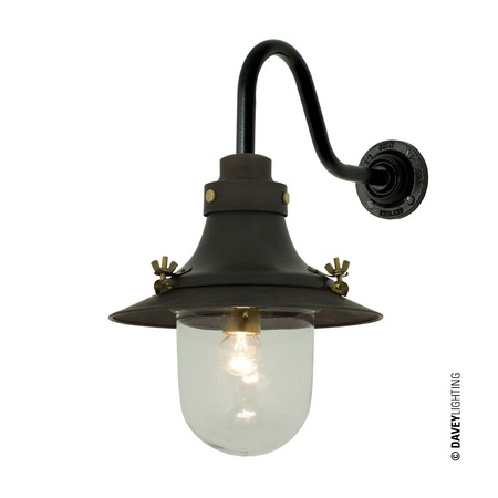ORIGINAL BTC Ship's Small Decklight, Wall Light - Weathered copper clear