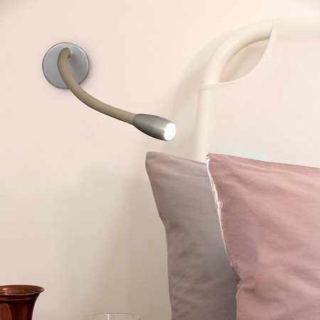 ORIGINAL BTC Jet Stream Wall Light - Clear anodised, off white