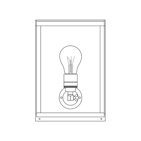ORIGINAL BTC Box Wall Light, Internal Glass, Small