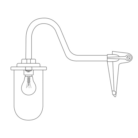 ORIGINAL BTC Bracket Light, 100W, Corner, Swan Neck