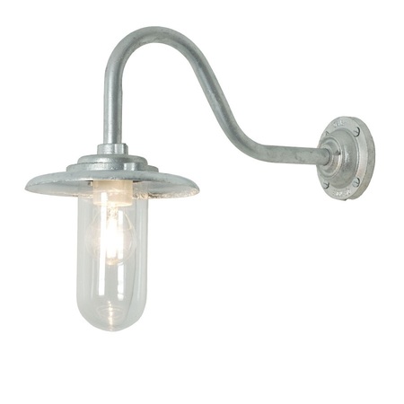 ORIGINAL BTC Exterior Bracket Light, 60W, Swan Neck - Black, Clear Glass