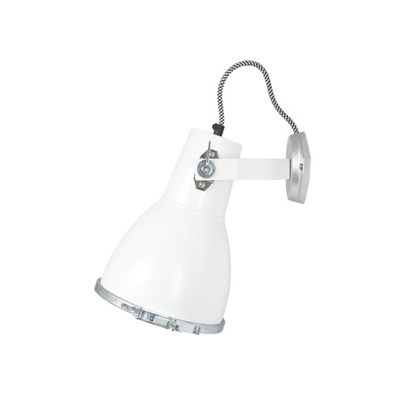 ORIGINAL BTC Stirrup 2 Wall Light with Etched Glass - White