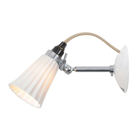 ORIGINAL BTC Hector Small Pleat Wall Light -  Natural white