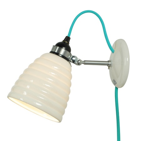 ORIGINAL BTC Hector Bibendum Wall, P/S/C - Natural white with turquoise blue cable
