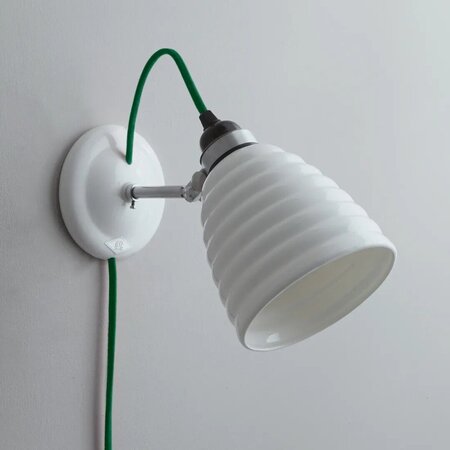 ORIGINAL BTC Hector Bibendum Wall, P/S/C - Natural white with green cable
