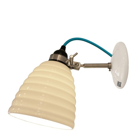 ORIGINAL BTC Hector Bibendum Wall Light - Natural white with turquoise blue cable