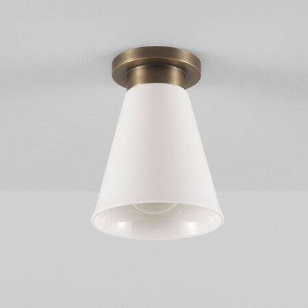 Original BTC Hector Medium Flowerpot Ceiling Light - Deckenleuchte - Antikem Messing
