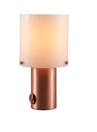 ORIGINAL BTC Walter Table, Size 2 - Opal Glass & Copper