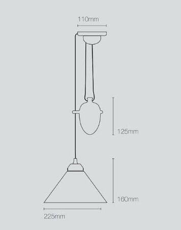 Original BTC Cobb Rise & Fall Small Pendant Light - Pendelleuchte