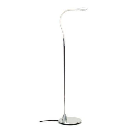 Original BTC Cirrus Floor Light - Stehleuchte - klar eloxiert mit cremefarbenem Leder