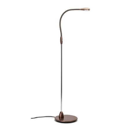 Original BTC Cirrus Floor Light - Stehleuchte - Eloxierte Bronze mit pilzfarbenem Leder