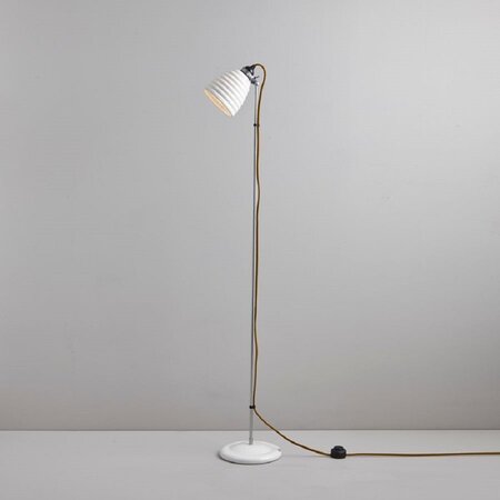 Original BTC Hector Bibendum Floor Light - Stehleuchte - Naturweiß mit gelbem geflochtenem Kabel