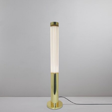 Original BTC Pillar Floor Light - Stehleuchte - Poliertes Messing