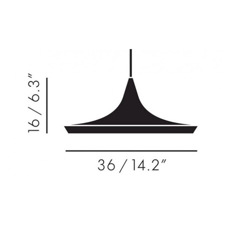 Tom Dixon Beat Shade Wide Hängeleuchte