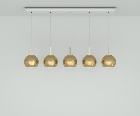 Tom Dixon Mirror Ball Gold 25cm Linear Pendant System